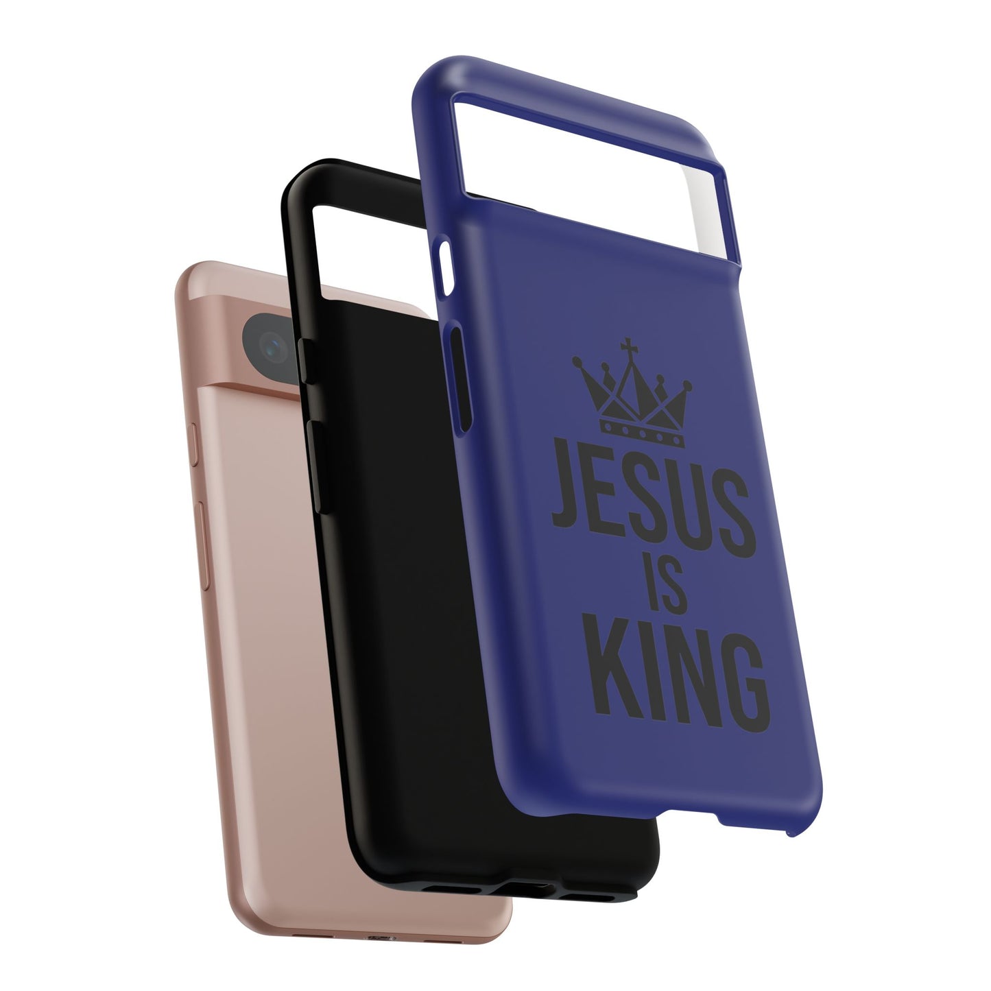 Jesus Is King Phone Case – Christian Faith Religious Protective Cover