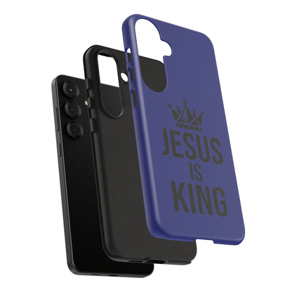 Jesus Is King Phone Case – Christian Faith Religious Protective Cover