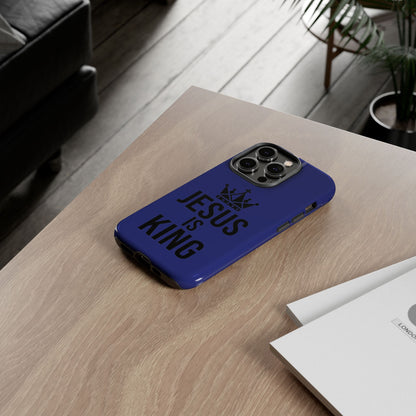Jesus Is King Phone Case – Christian Faith Religious Protective Cover