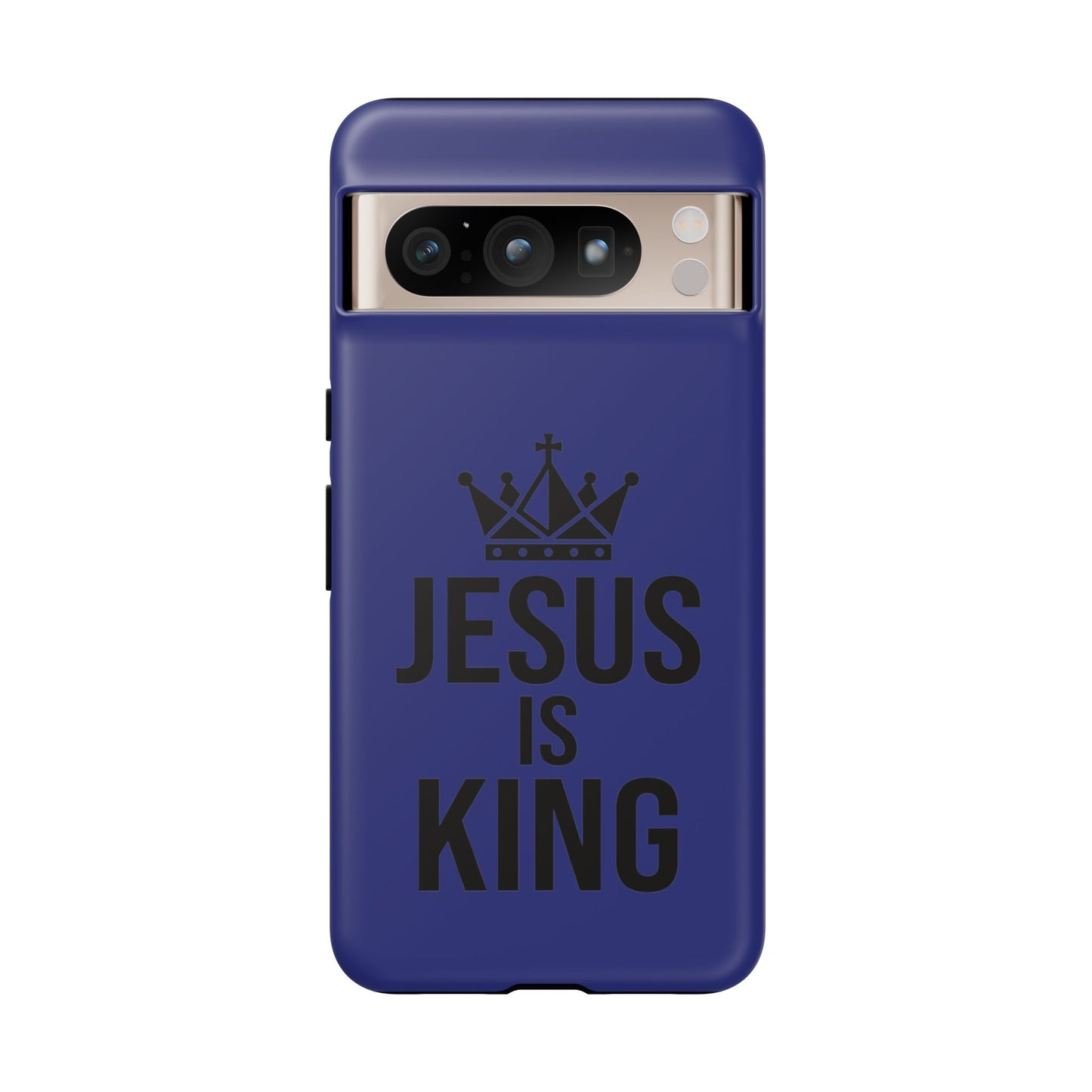 Jesus Is King Phone Case – Christian Faith Religious Protective Cover