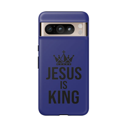 Jesus Is King Phone Case – Christian Faith Religious Protective Cover