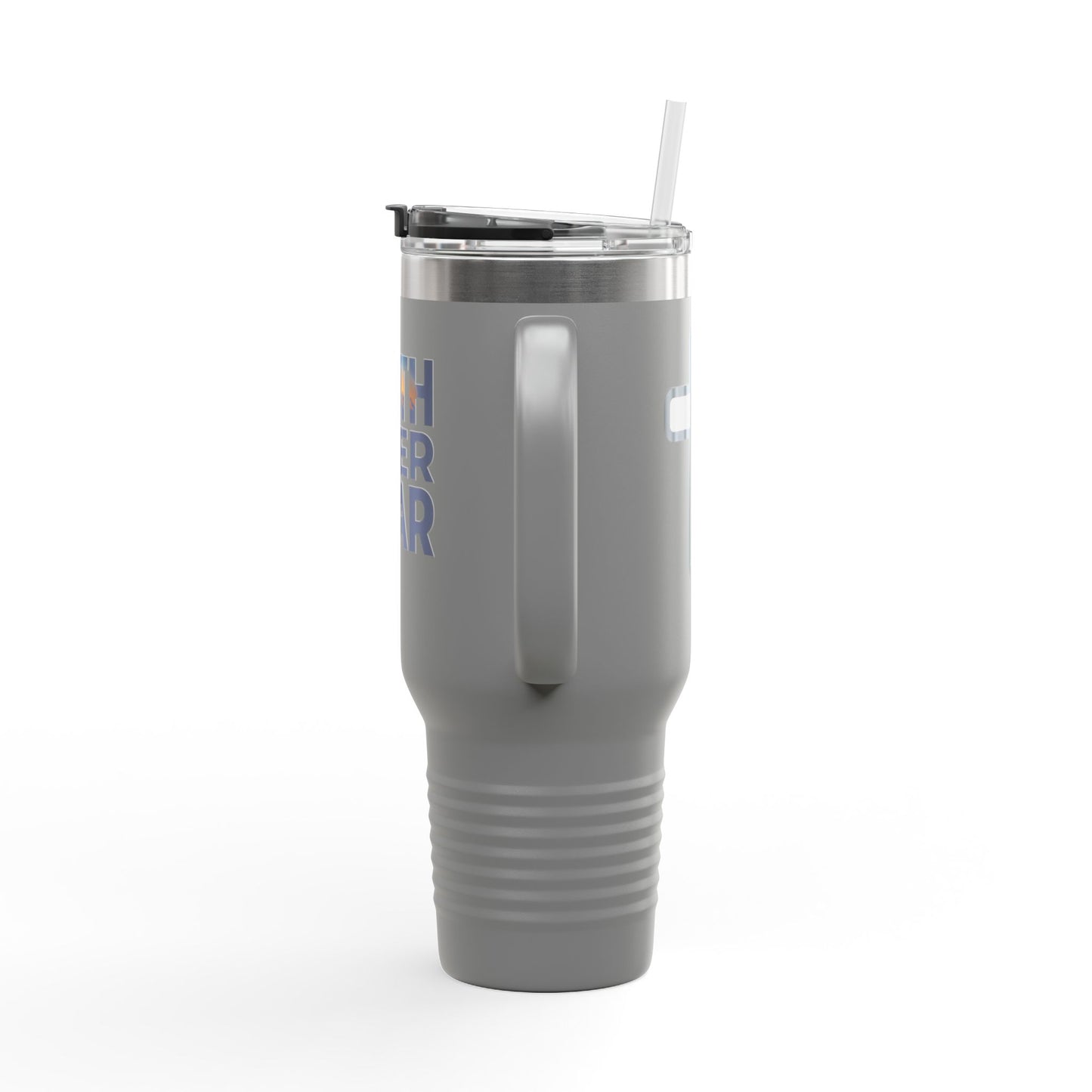 40oz Insulated Travel Mug — "Faith Over Fear" Inspirational Tumbler