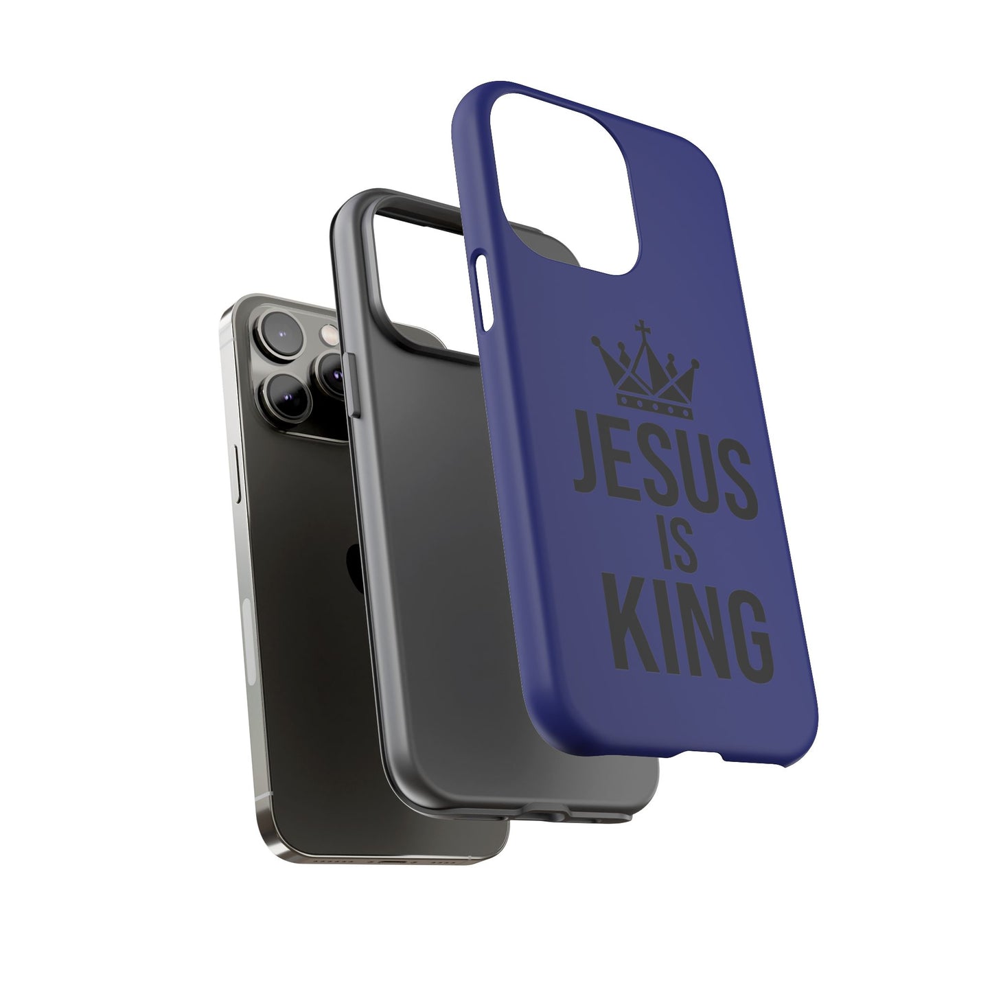 Jesus Is King Phone Case – Christian Faith Religious Protective Cover