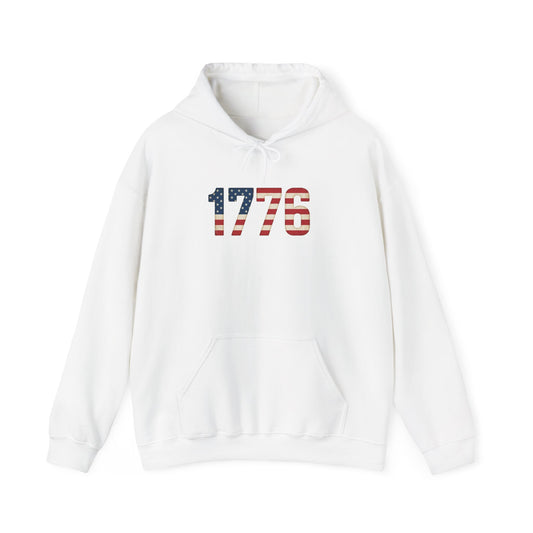 1776 American Made Hoodie — Patriotic USA Flag Sweatshirt