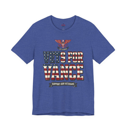 Vets For Vance Patriotic Tee — Support Our Veterans USA Flag Shirt