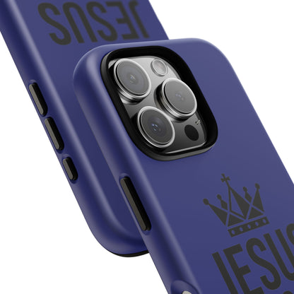 Jesus Is King Phone Case – Christian Faith Religious Protective Cover