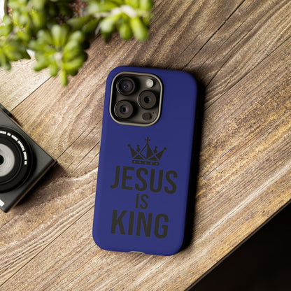 Jesus Is King Phone Case – Christian Faith Religious Protective Cover