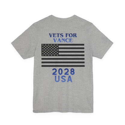 American Made Tee - Vets for Vance 2028 USA Flag T-Shirt