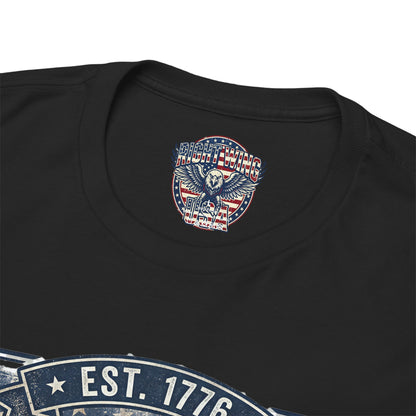 Pray Hard Work Hard Stay Free T-Shirt — Patriotic American Flag Tee