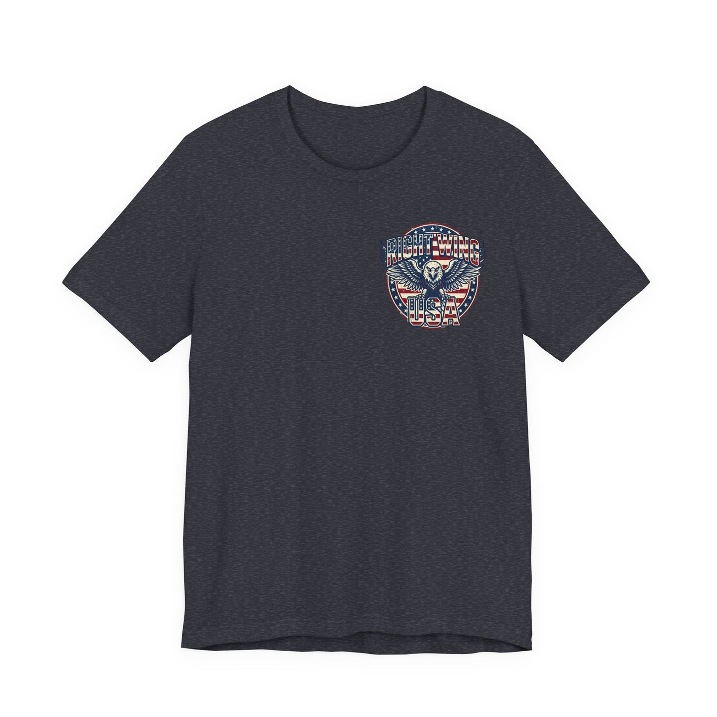 Professional Button Pusher Tee — Patriotic Eagle & Donkey Political Graphic Shirt