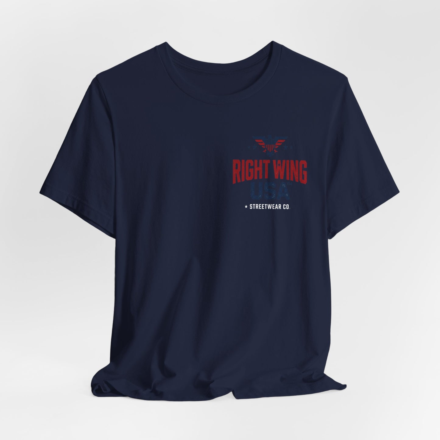 Proud American Tee — Right Wing USA Eagle Flag Patriotic T-Shirt