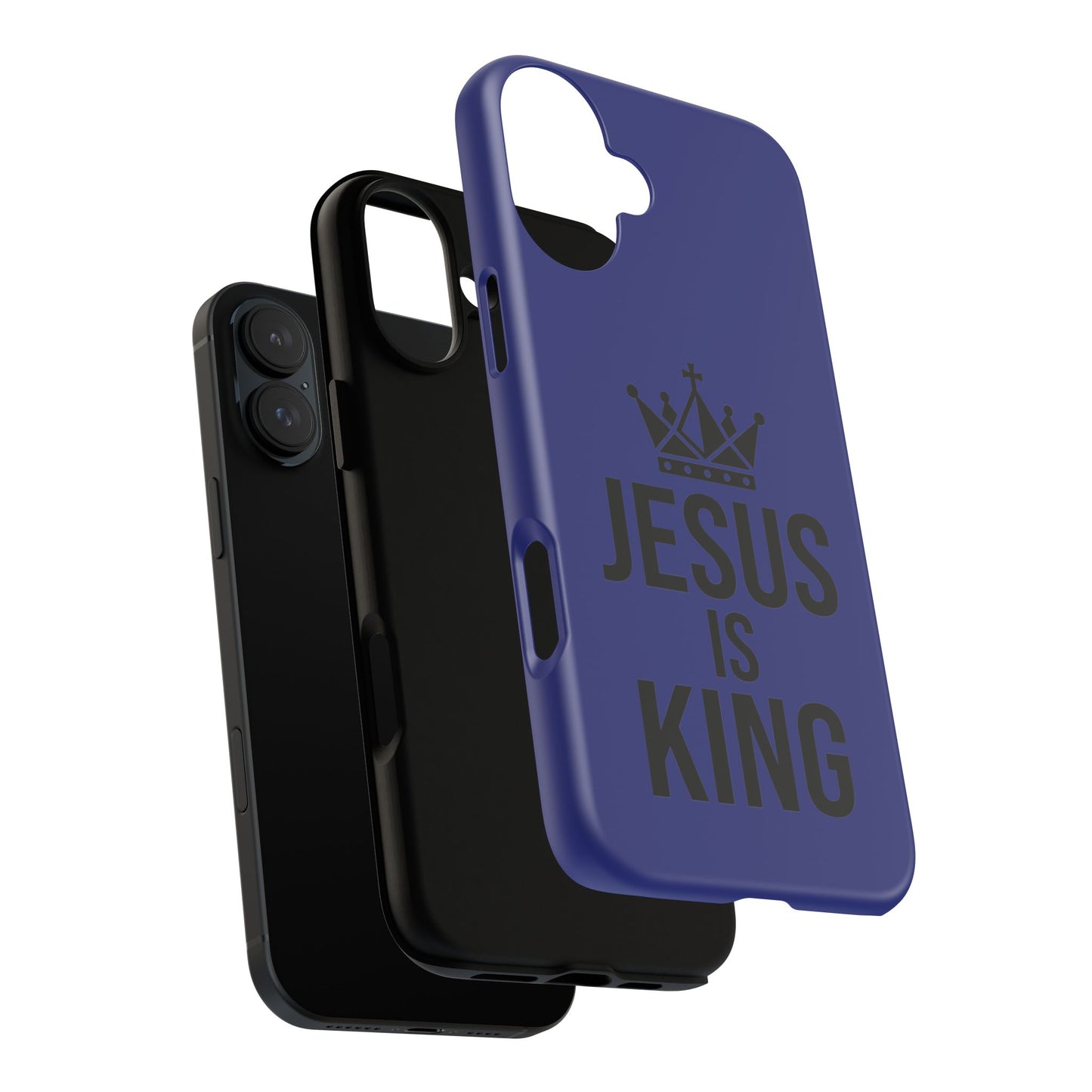 Jesus Is King Phone Case – Christian Faith Religious Protective Cover