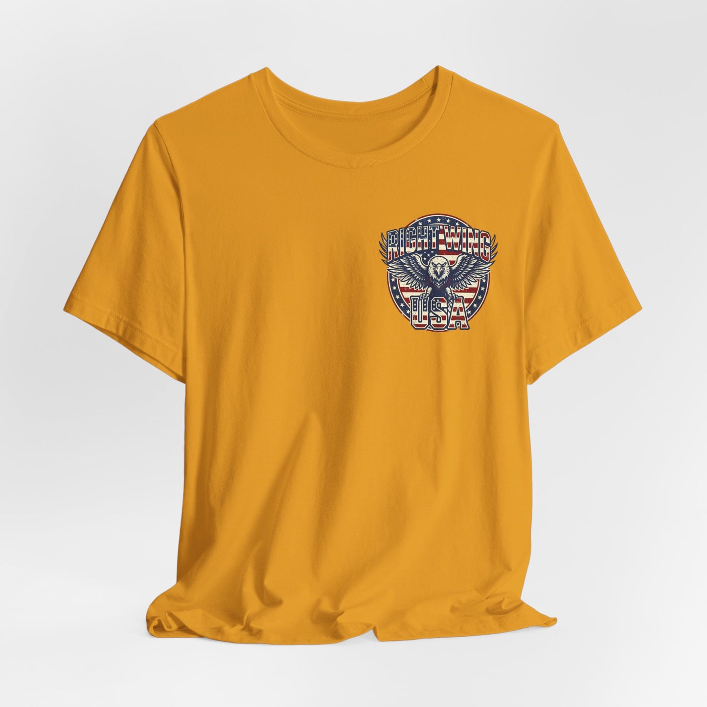 Professional Button Pusher Tee — Patriotic Eagle & Donkey Political Graphic Shirt