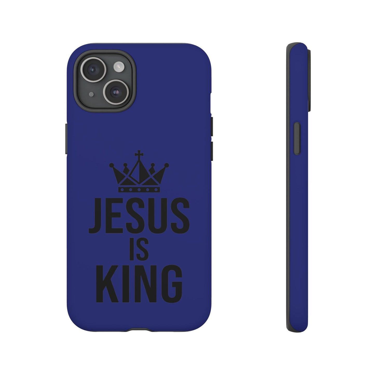 Jesus Is King Phone Case – Christian Faith Religious Protective Cover